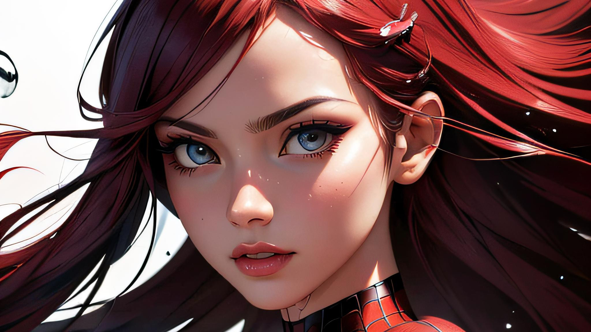 AI生成图-美女蜘蛛侠