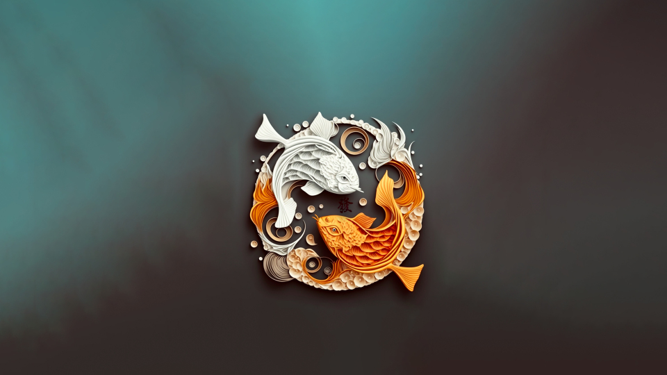 太极锦鲤 4K 好运锦鲤 锦鲤