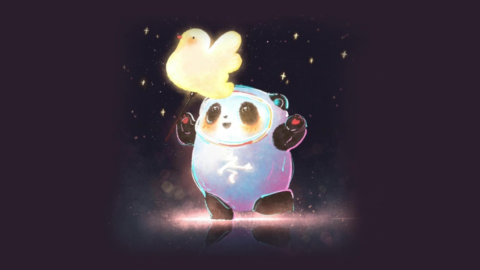 壁纸封面图冰墩墩壁纸冰墩墩冰墩墩与宇航员壁纸标