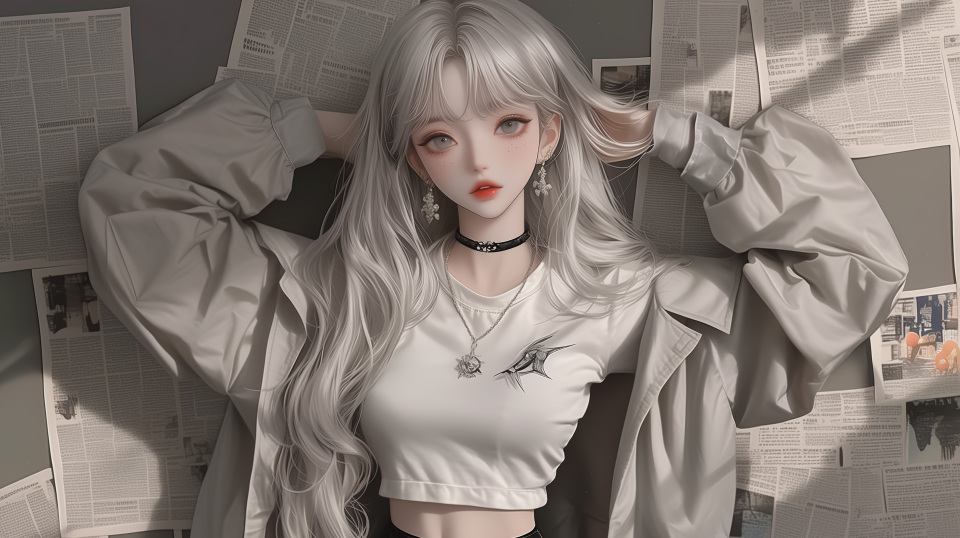 银发美女