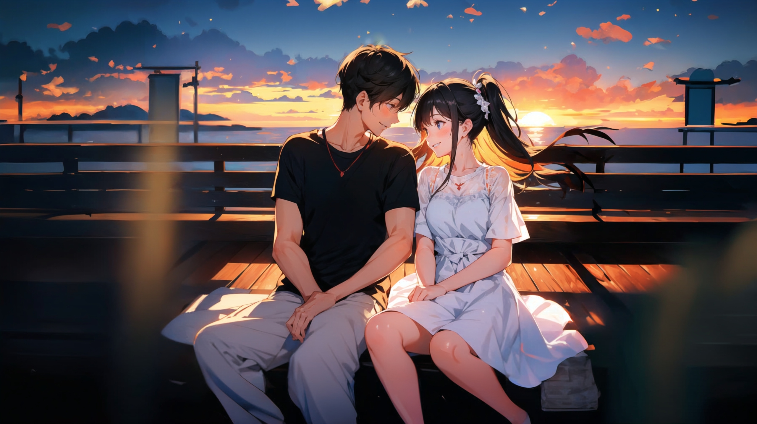 夕阳情侣