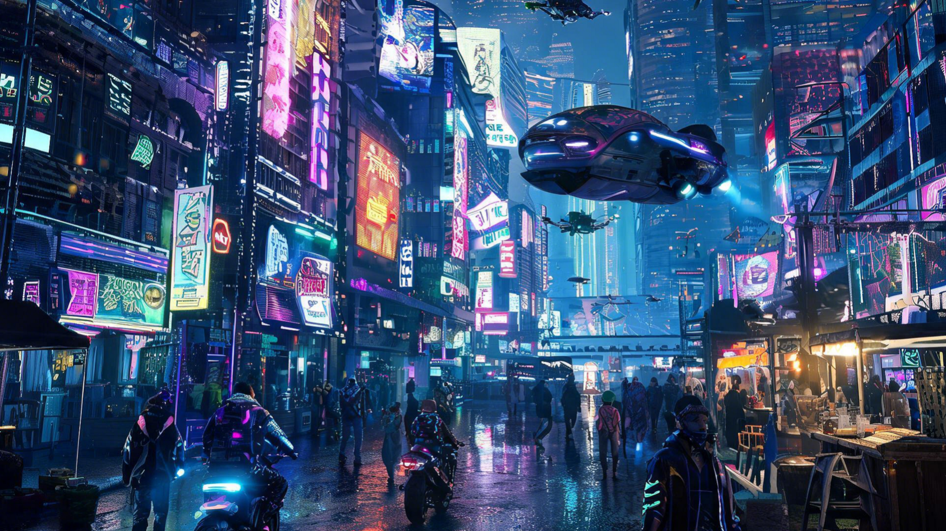 赛博朋克街景