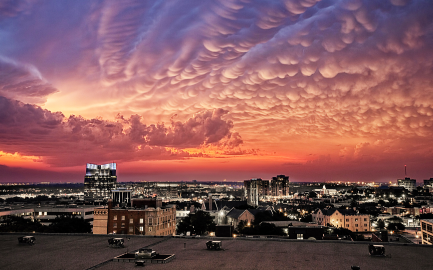 城市晚霞(风景静态壁纸) - 静态壁纸下载 - 元气壁纸