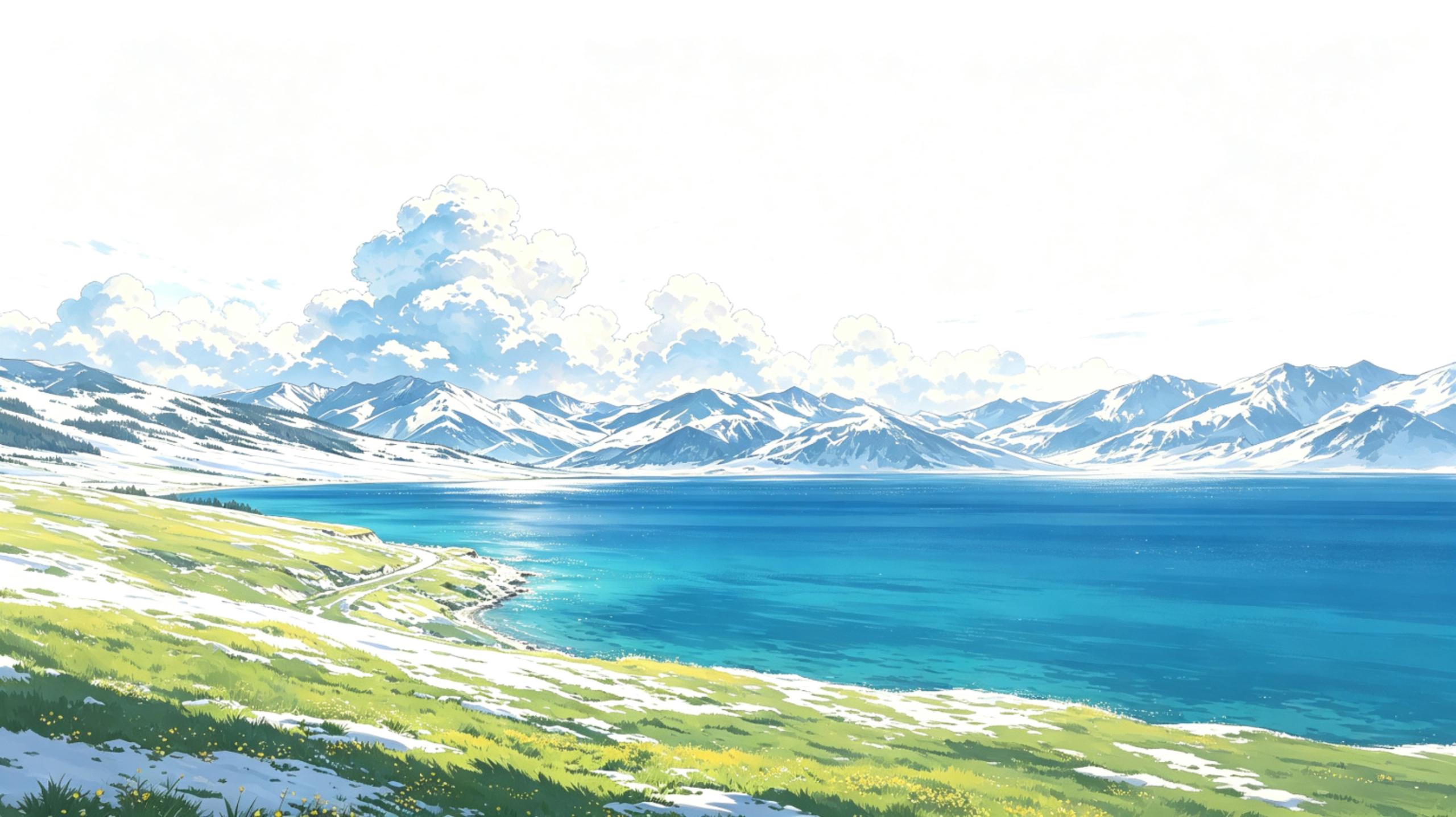 雪麓湖光