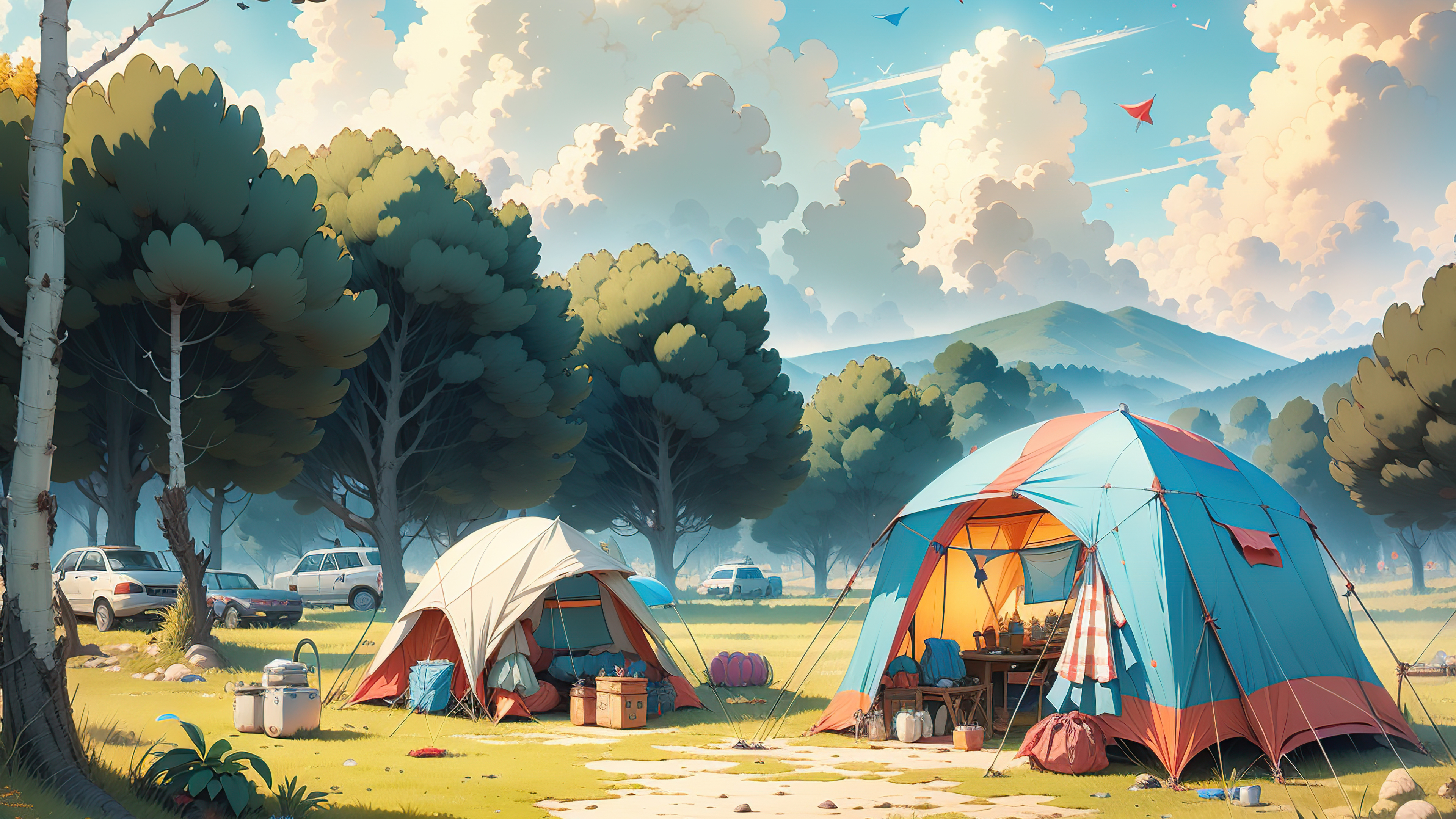 野外露营，露营，帐篷