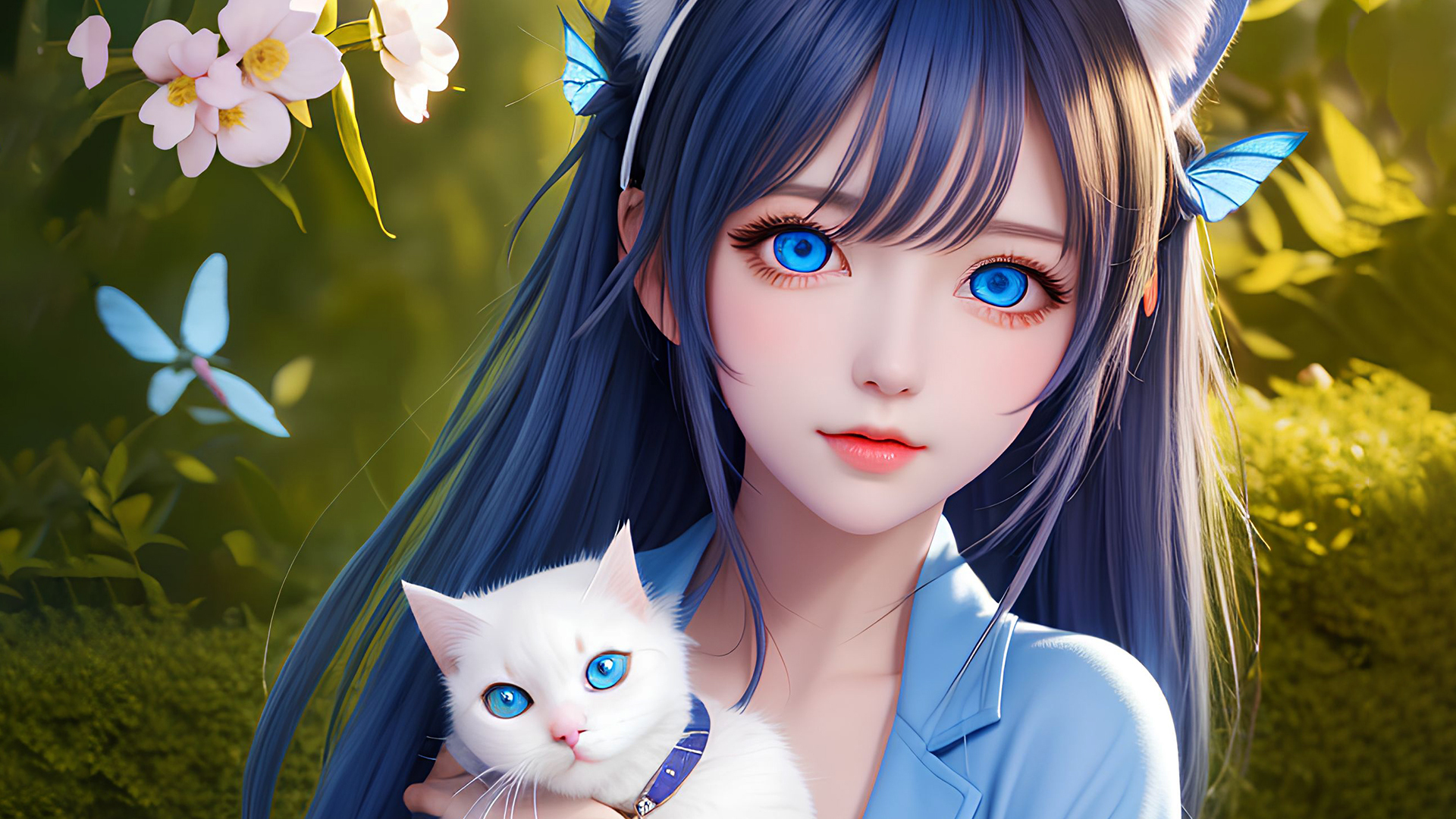 2K高清AI 可爱的蓝眼美女