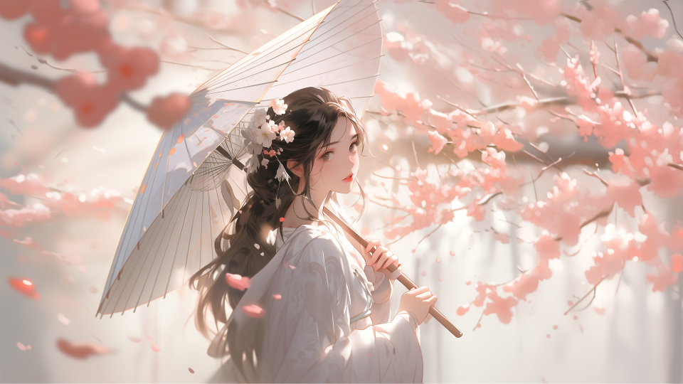 碧桃花下感流年