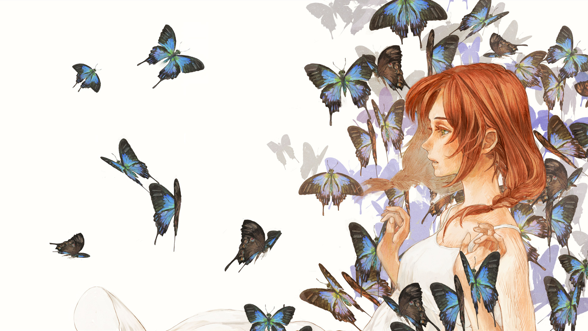 2021-03-25上传元气壁纸平台,蝴蝶少女壁纸是一款电脑壁纸,属于动漫