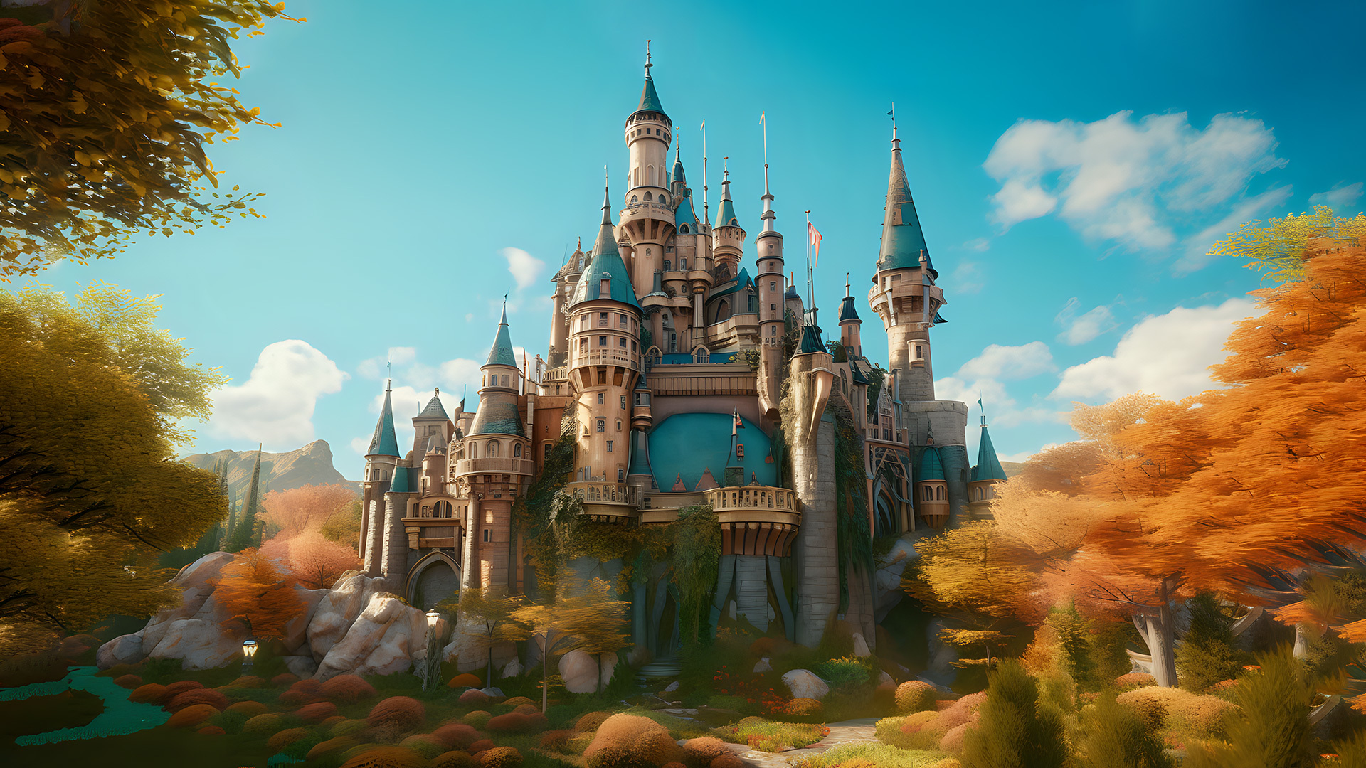 迪士尼城堡/背景 - 高清图片，堆糖，美图壁纸兴趣社区