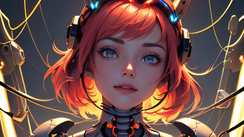 AI生成图-机械少女