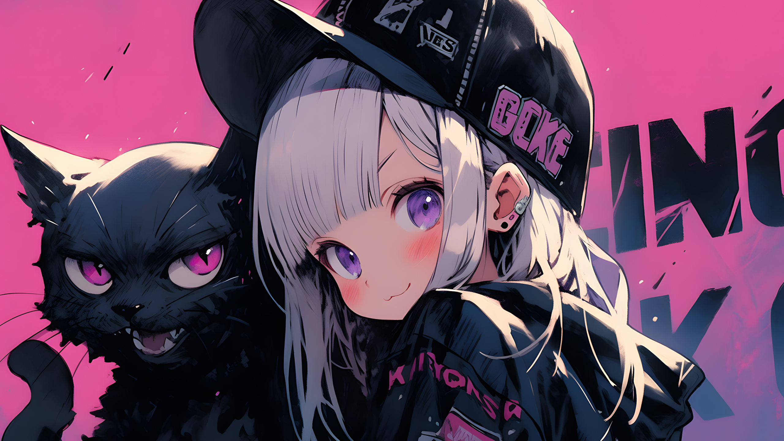 甜酷少女与猫猫