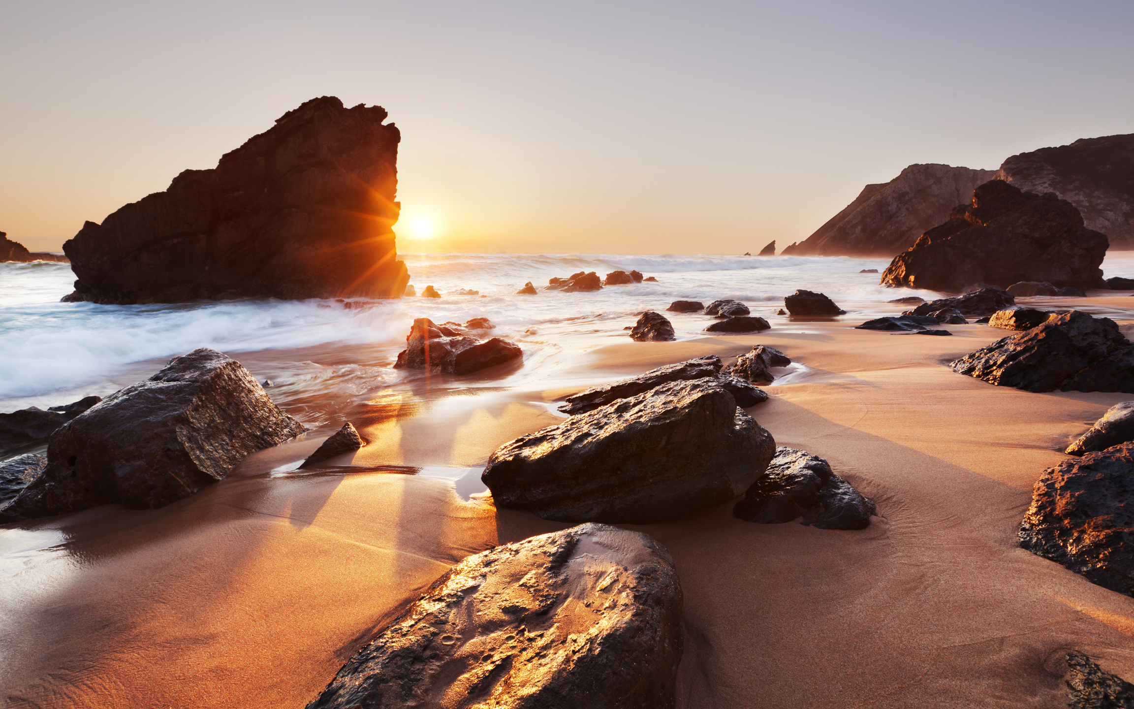 海边日出(风景静态壁纸) - 静态壁纸下载 - 元气壁纸