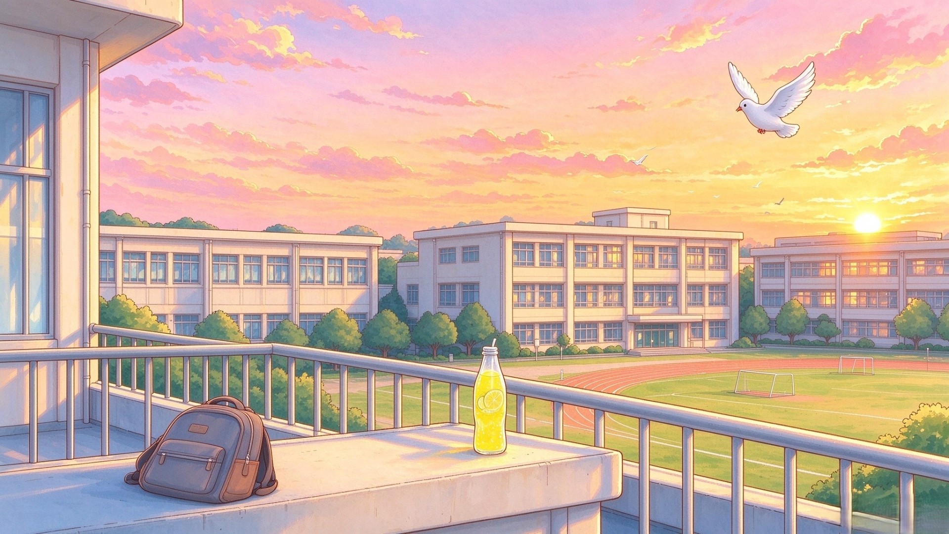 傍晚校园