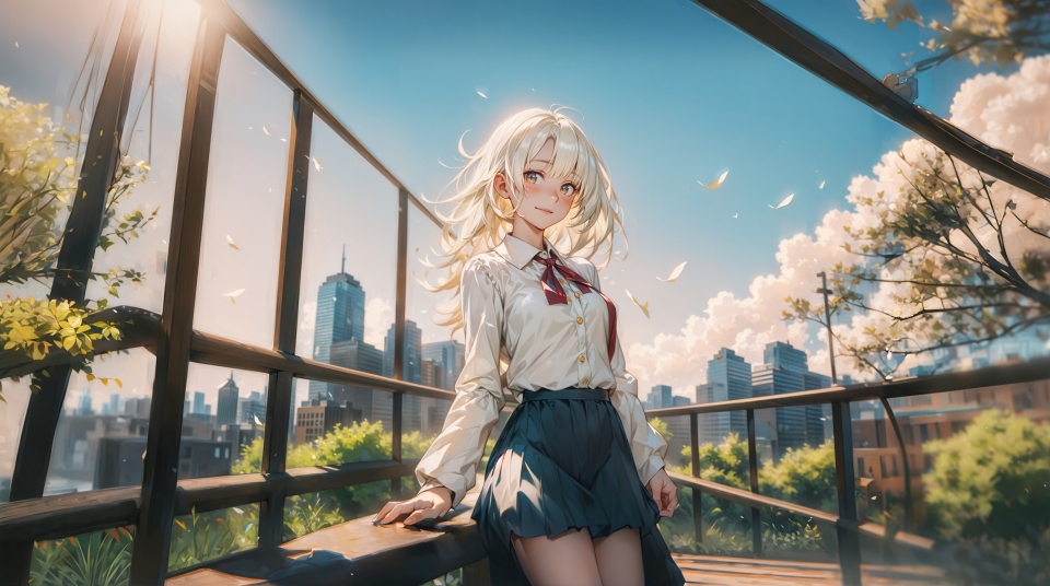 JK银发美女
