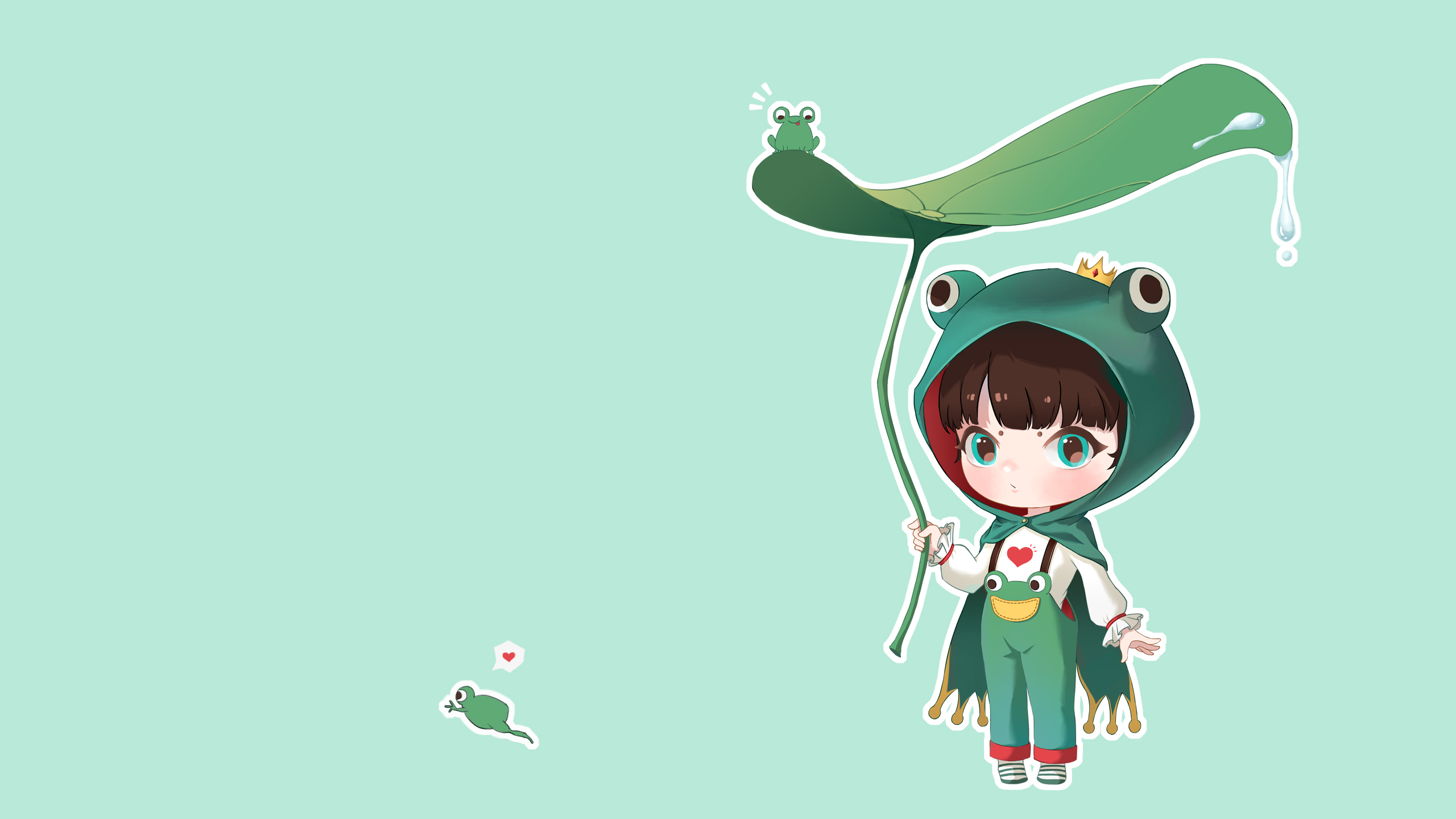 青蛙王子(小清新静态壁纸) - 静态壁纸下载 - 元气壁纸
