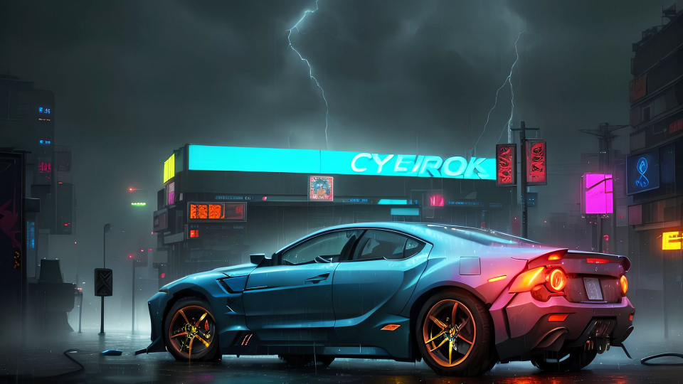 2K高清AI 炫酷多彩跑车