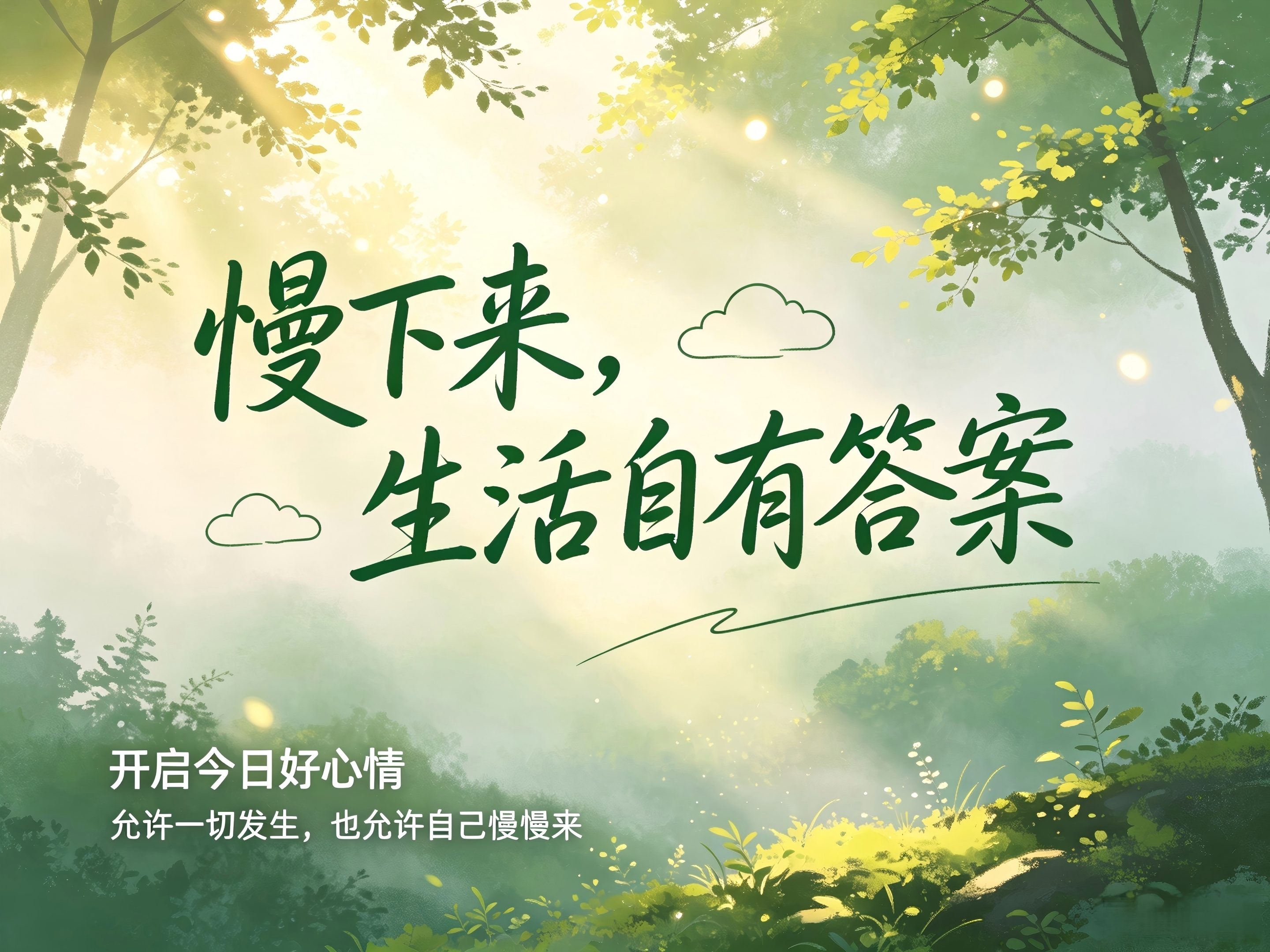 生活慢下来