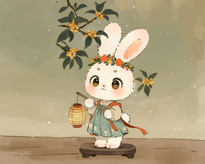 月下桂影与小兔