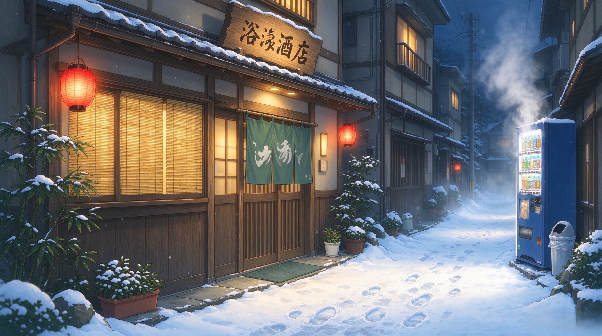 冬夜洗浴店