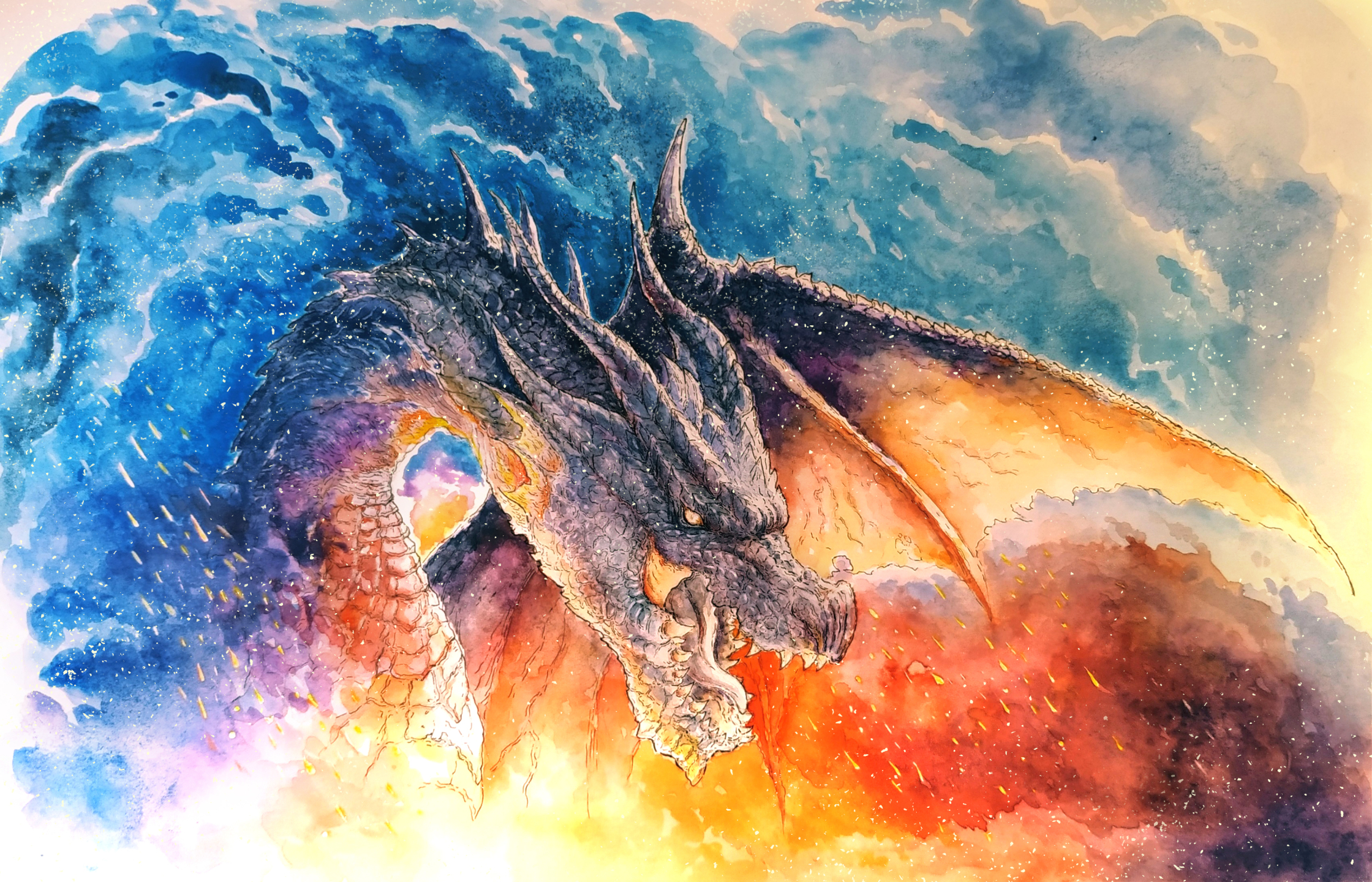 96m上传时间:2021-04-14壁纸标签:怪物猎人水彩画黑龙游戏壁纸封面图