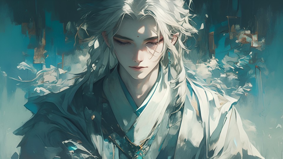 古风白发男子