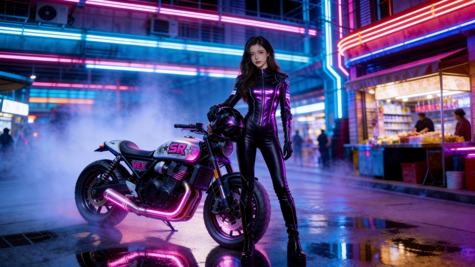 机车美女