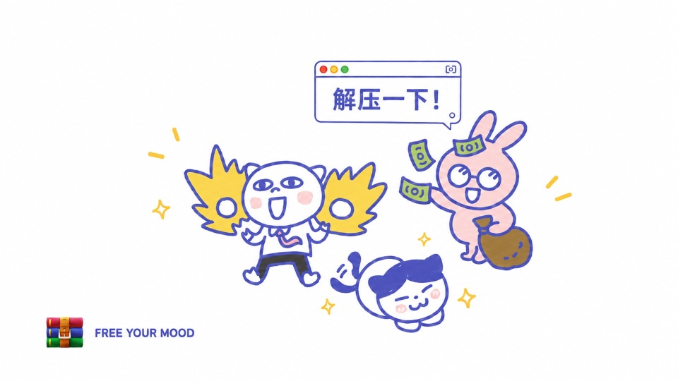 RAR×猪傻傻打工人必备壁纸