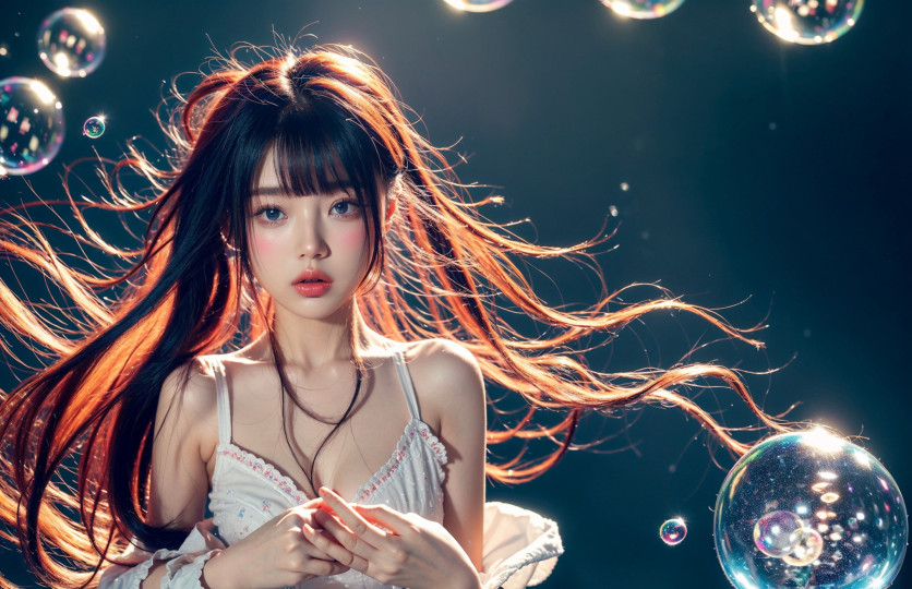 凌乱头发美女