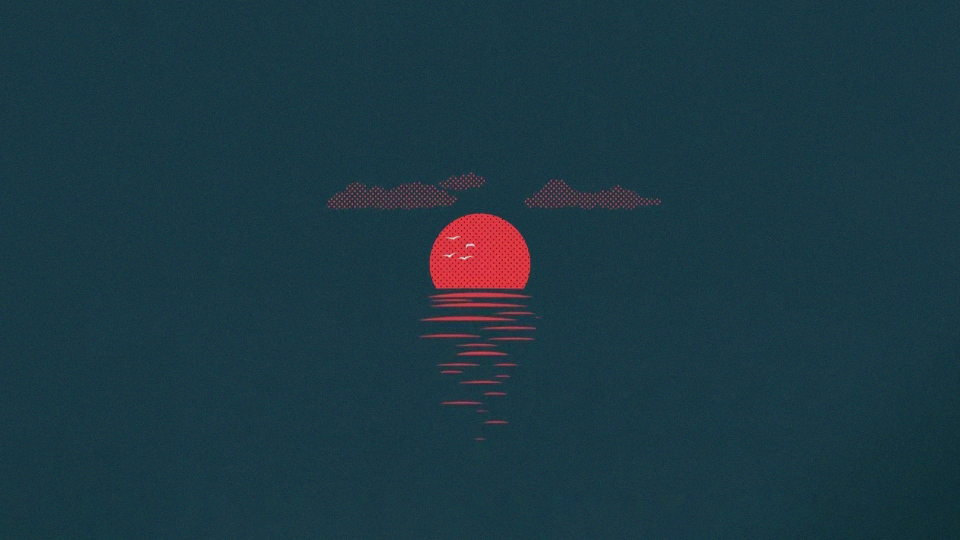 4K日出 插画 微信背景