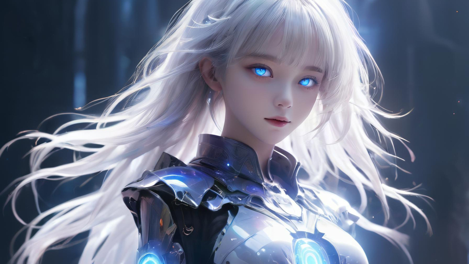 AI生成图-白发魔女