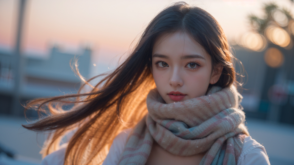 长发飘飘美女