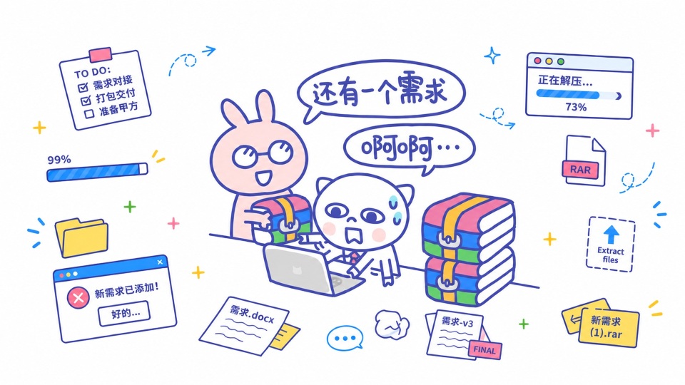 RAR×猪傻傻打工人必备桌面