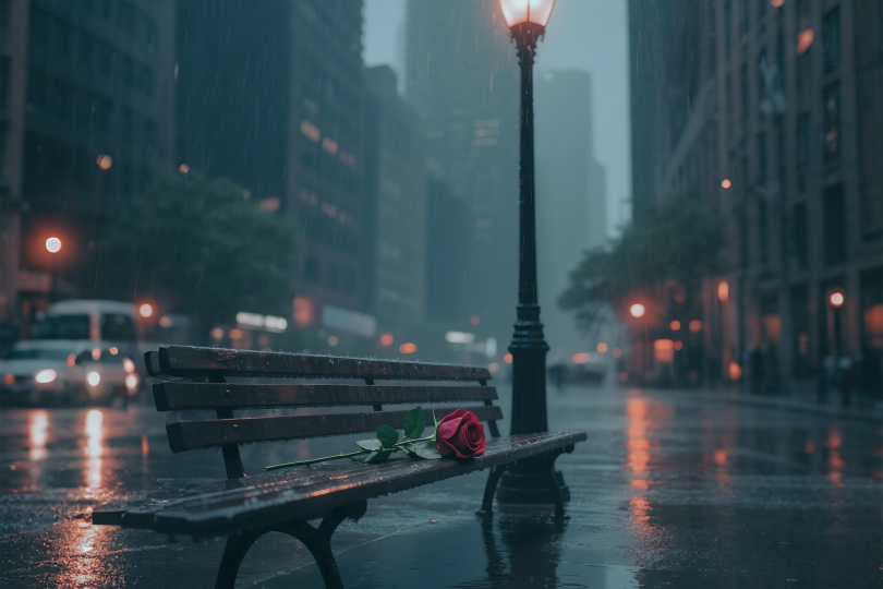 雨巷玫痕