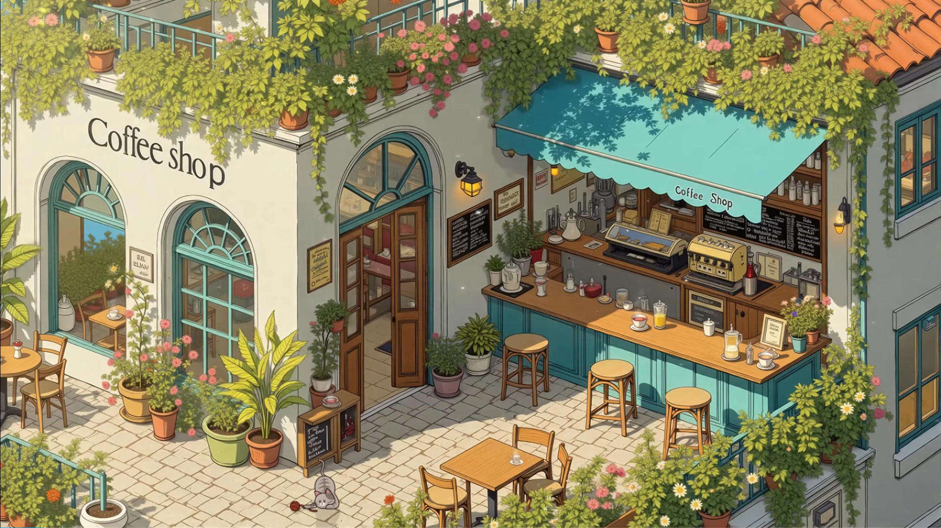 花园深处的咖啡馆