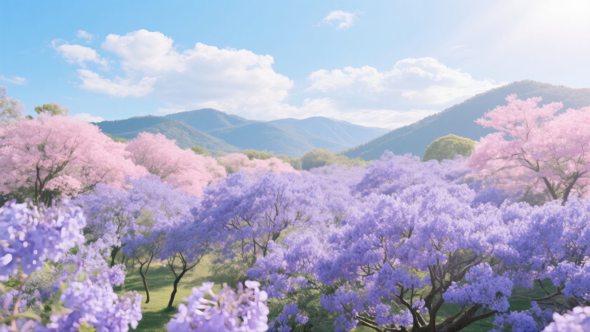 蓝花楹 初夏氛围