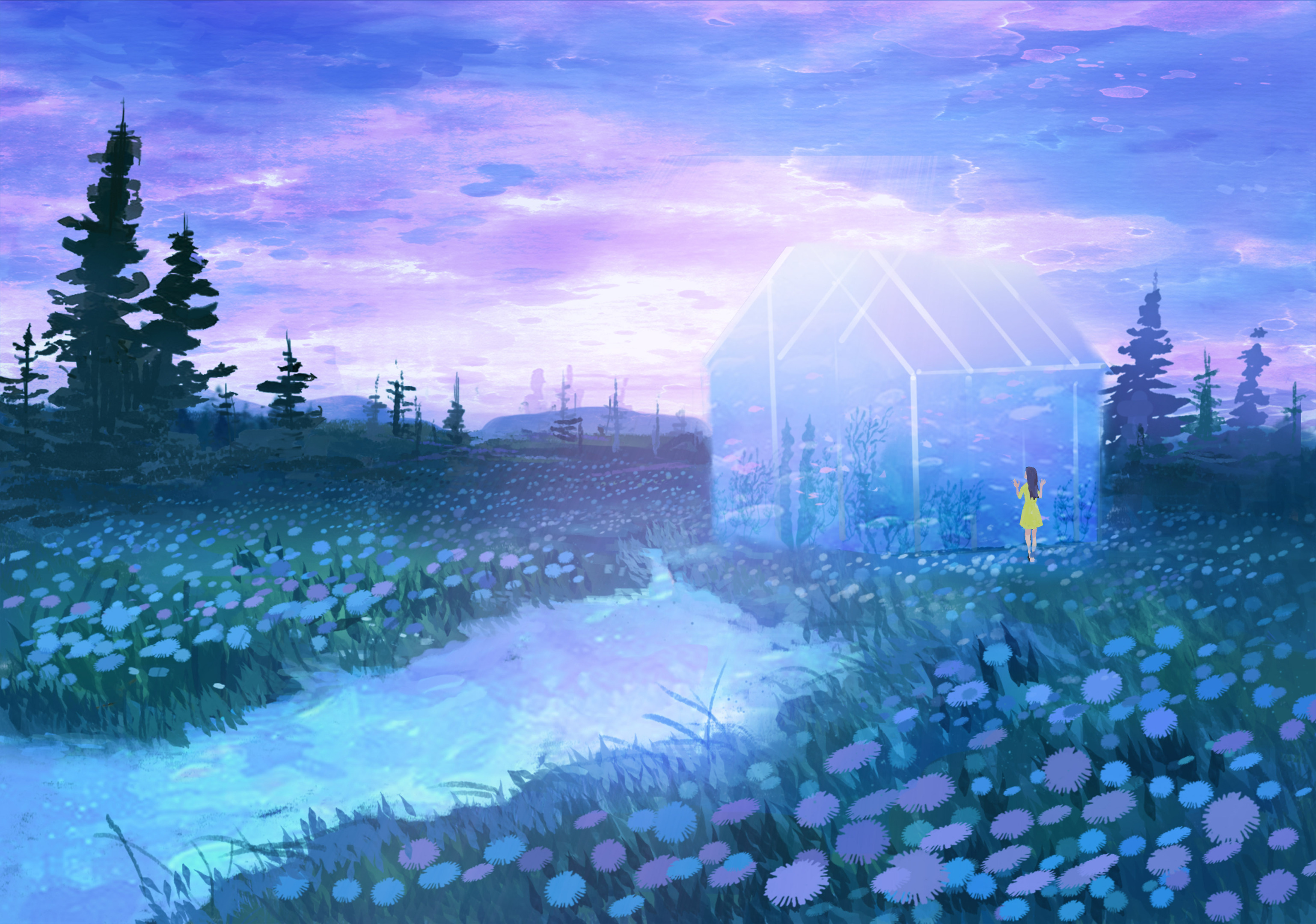 玻璃屋(小清新静态壁纸) - 静态壁纸下载 - 元气壁纸