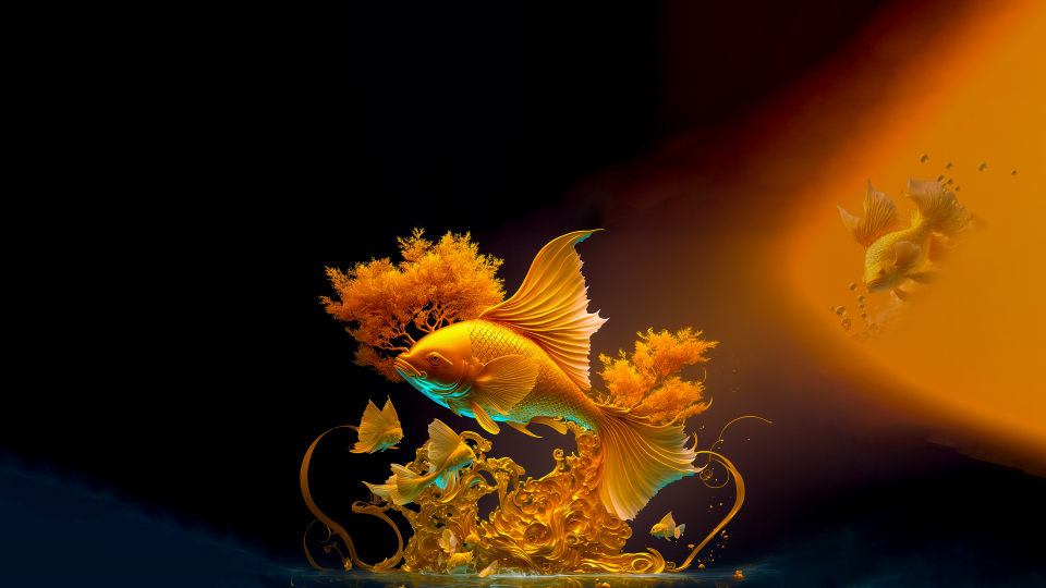 好运锦鲤 4K 黄金锦鲤
