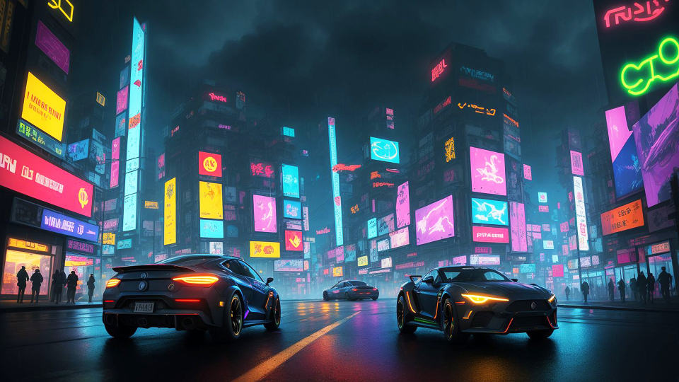 赛博朋克城市赛车3