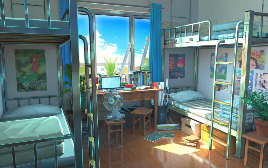 壁纸封面图学校回忆风景动漫学生宿舍壁纸标签:上传时间:2021-09-26