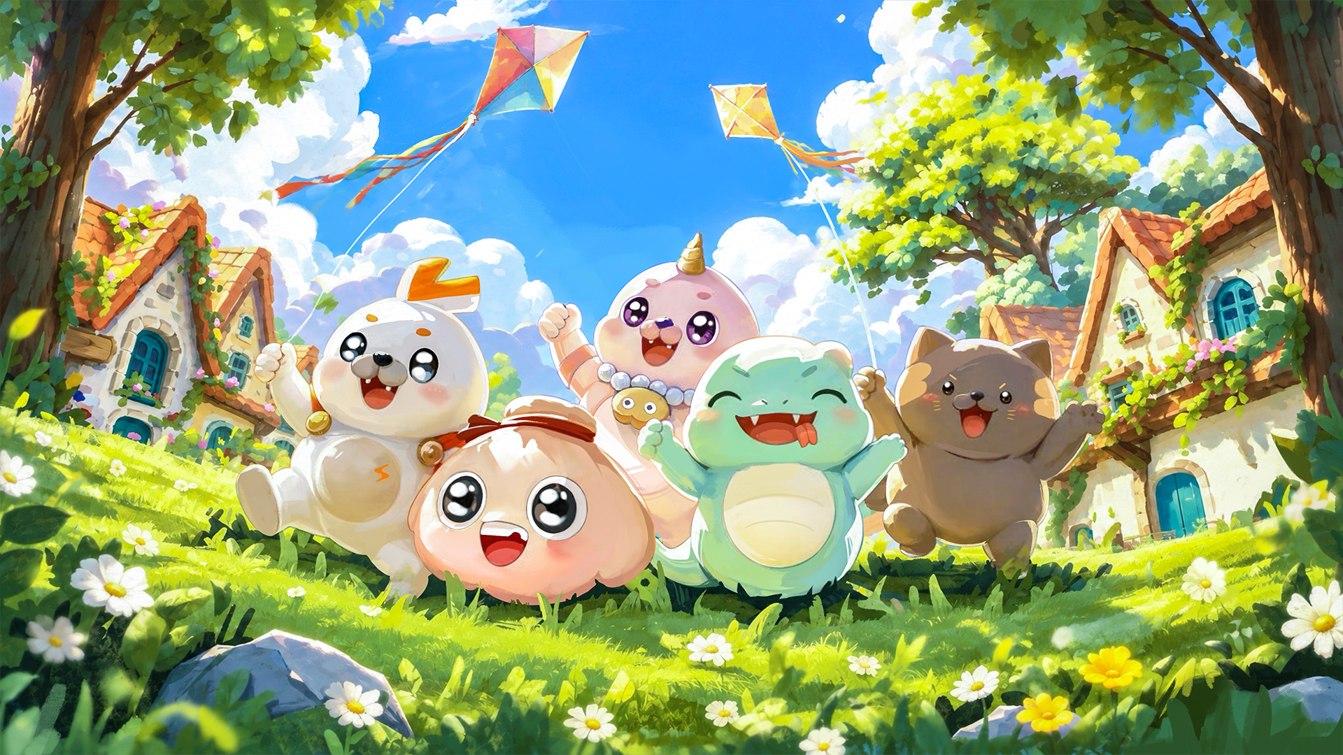 海豹良小宝Friends放风筝