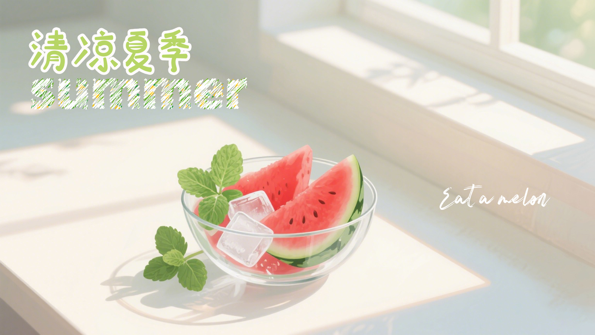 清凉夏季水果壁纸