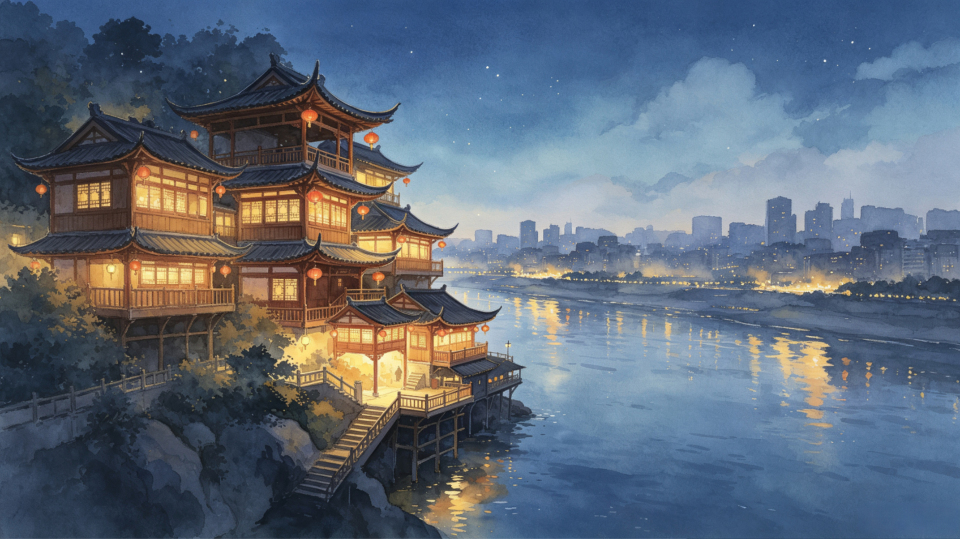 江楼星夜