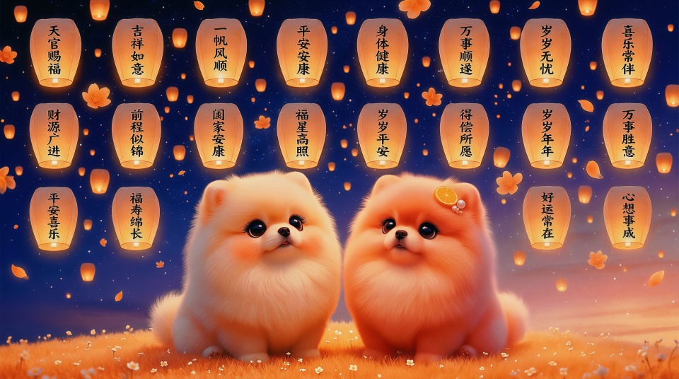 可爱狗狗祈福