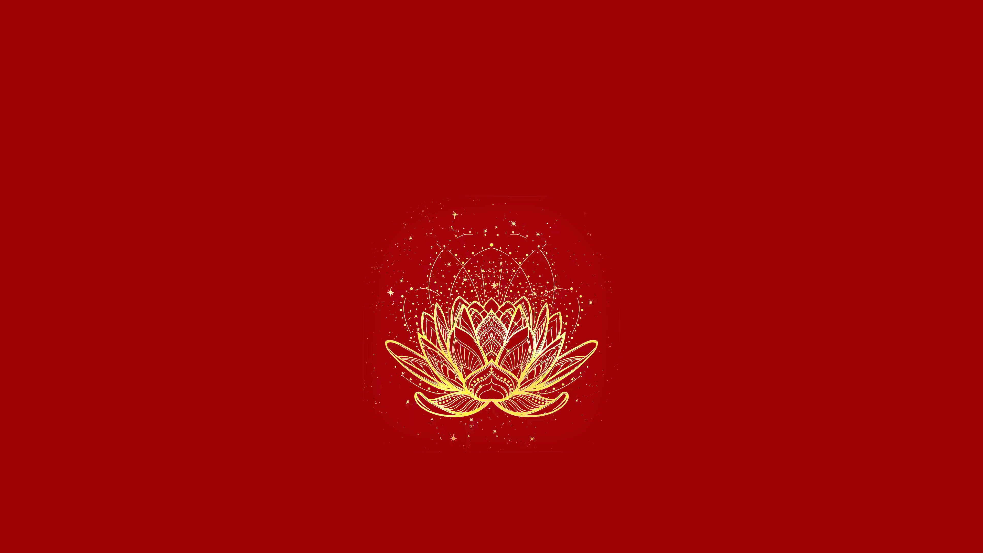 4K 佛系 禅意 金色莲花