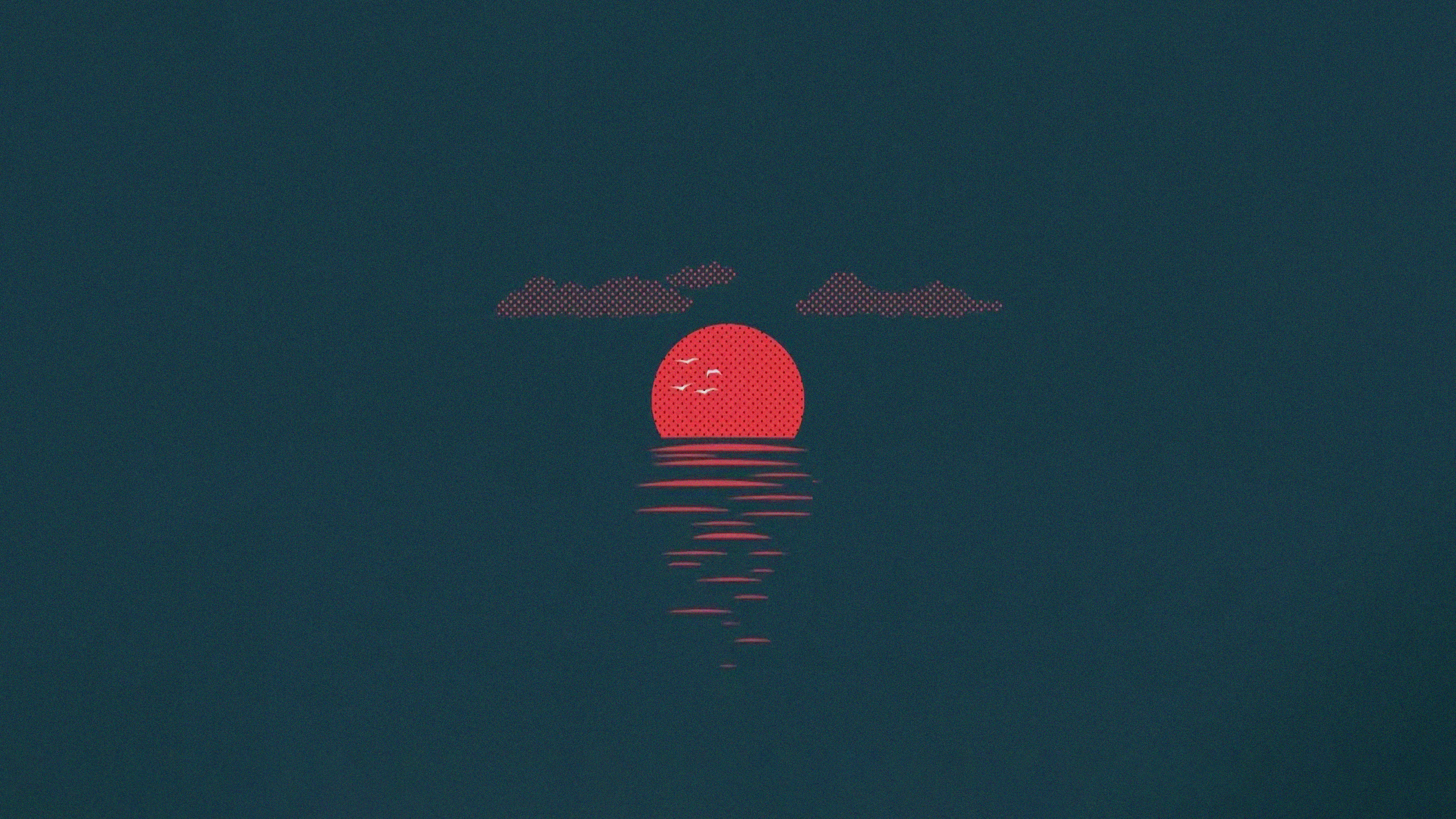 4K日出 插画 微信背景