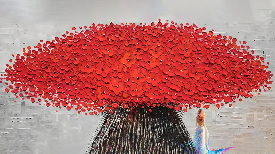 4K长发飘飘治愈女孩