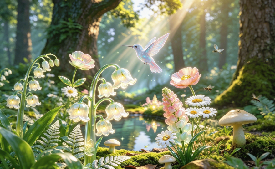 梦幻森林绿色护眼壁纸