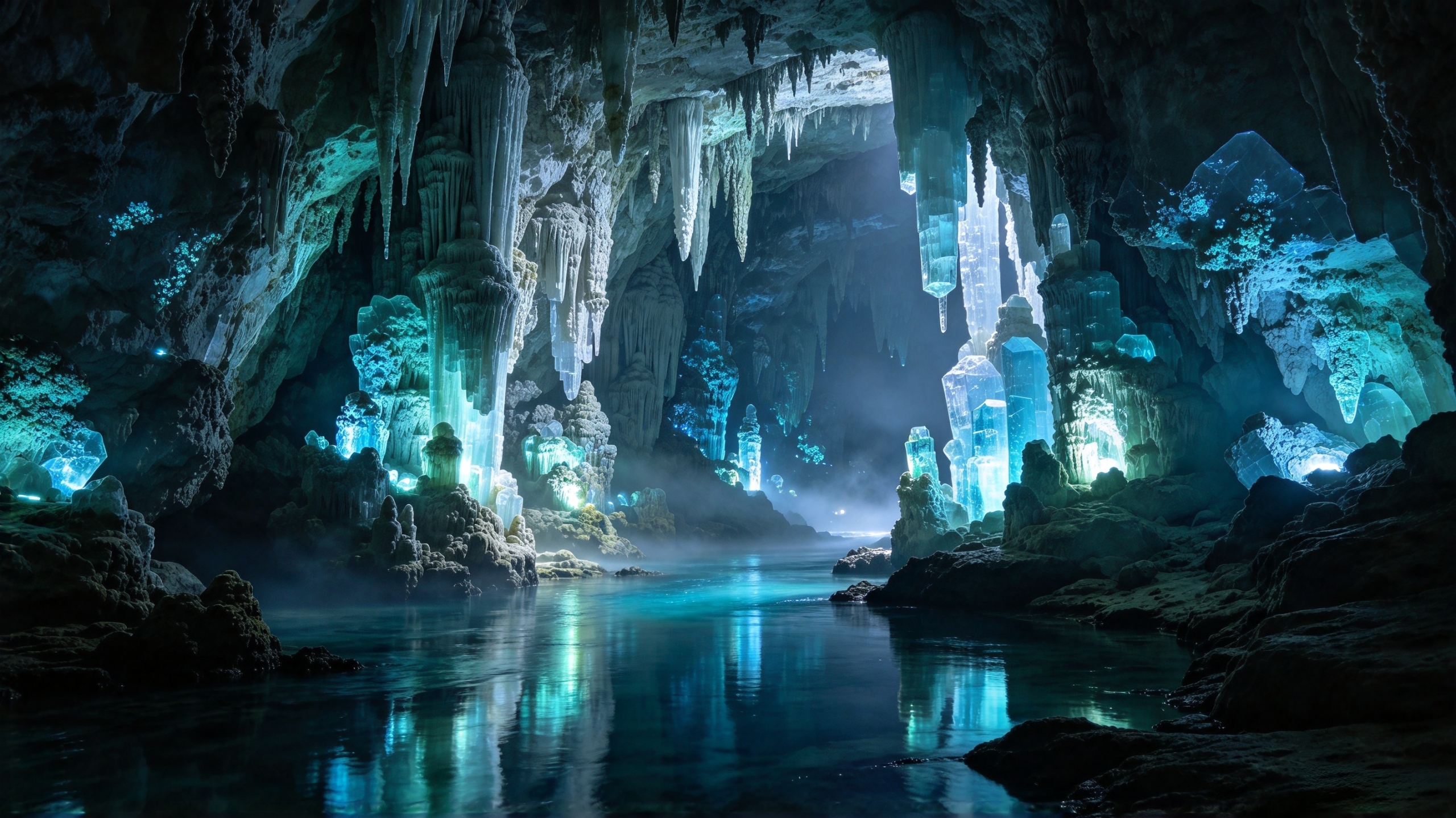 地下溶洞暗河晶苔秘境