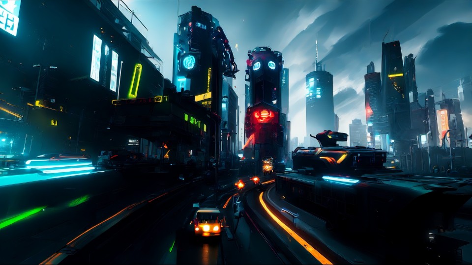 赛博朋克未来城市