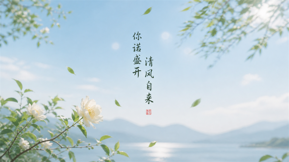 你诺盛开，清风自来